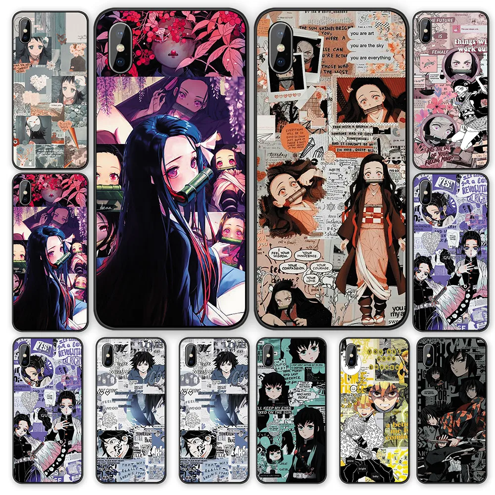Kamado Nezuko Kimetsu no Yaiba Demon Slayer Силиконовый ТПУ чехол для телефона для iphone XR X XS MAX 5 5S 6 6S 7 8 Plus