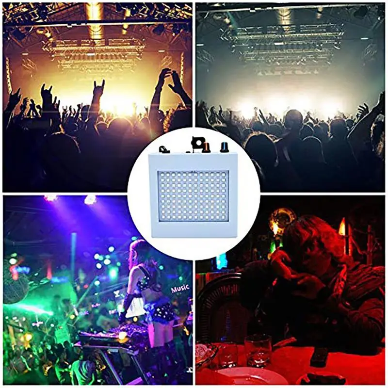 

108 LED Stage Lights Remote Sound Activated Disco Lights For Festival Parties Lights Wedding KTV Strobe Lights Bar Party Club