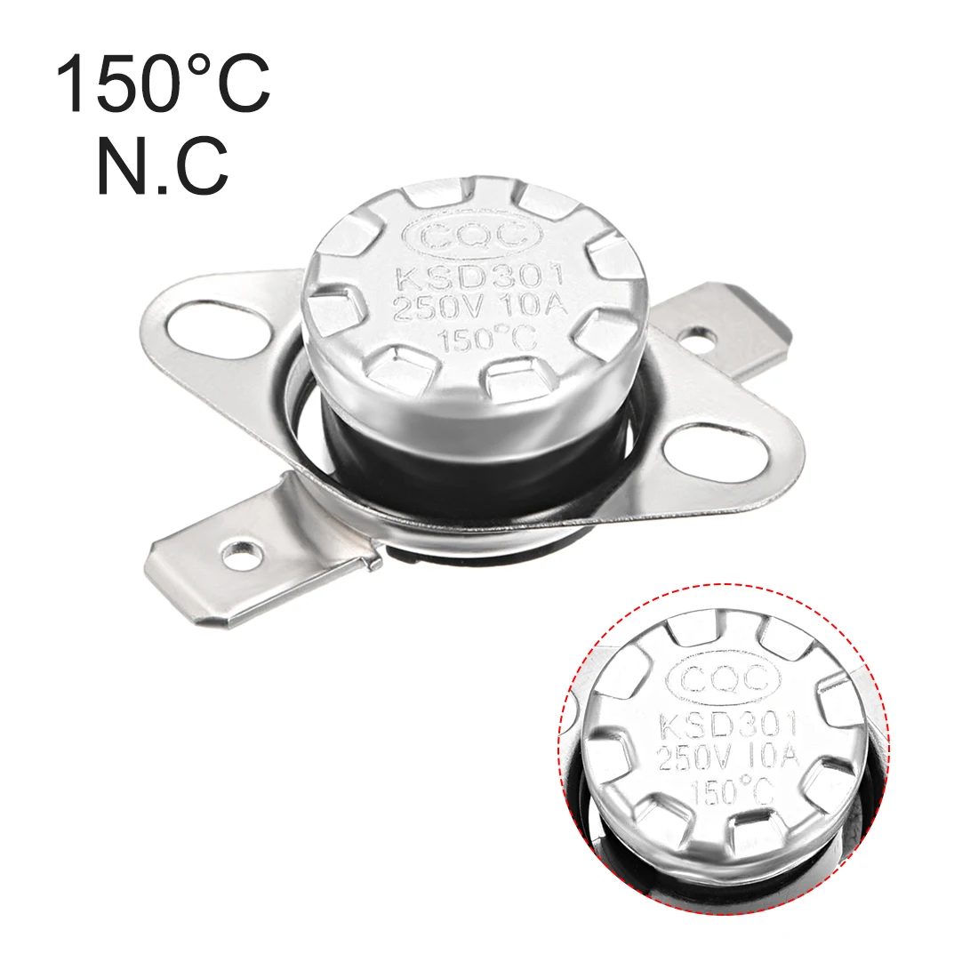 Uxcell переключатель контроля температуры термостат KSD301 150 °C 10A нормально закрытый