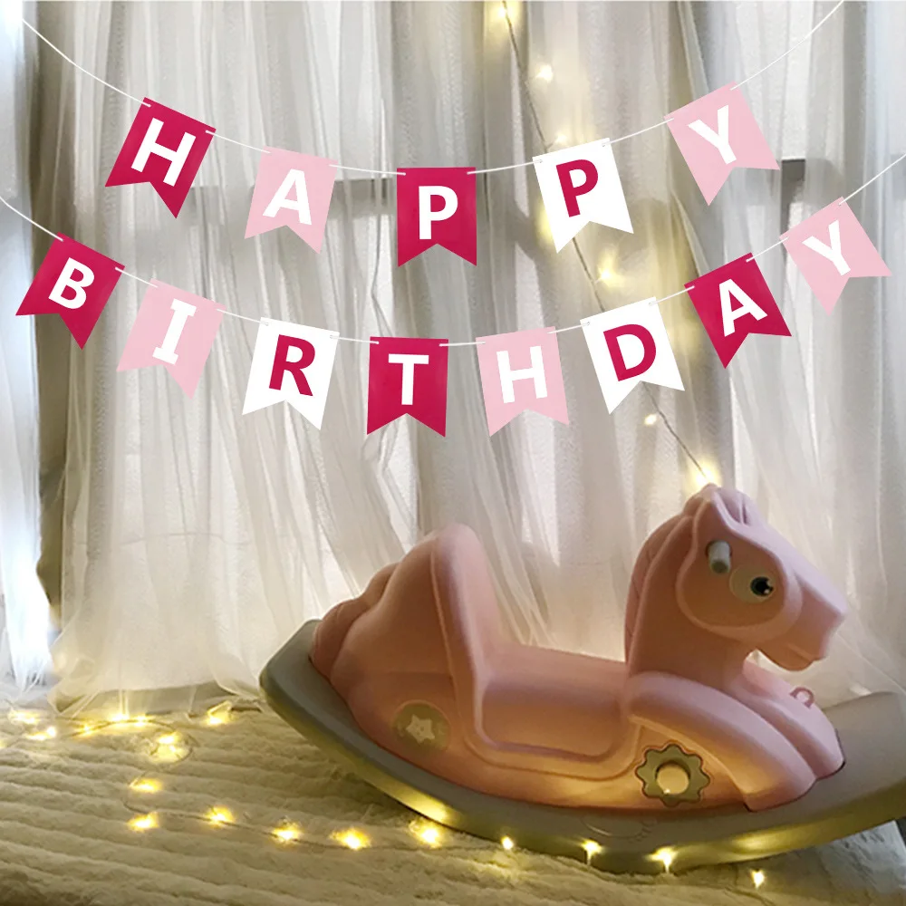 13 шт комбинации День Рождения Бумажный баннер флаги детский душ украшения фото