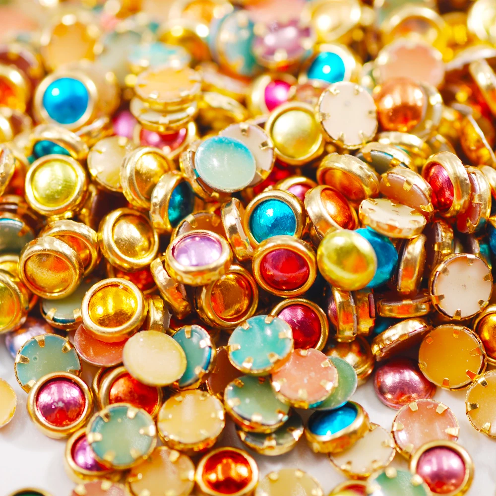 

Colourful Nail Art Tips Half Pearls 4mm 3d flatback round beads rhinestone decoration DIY beauty salon manicure accessories