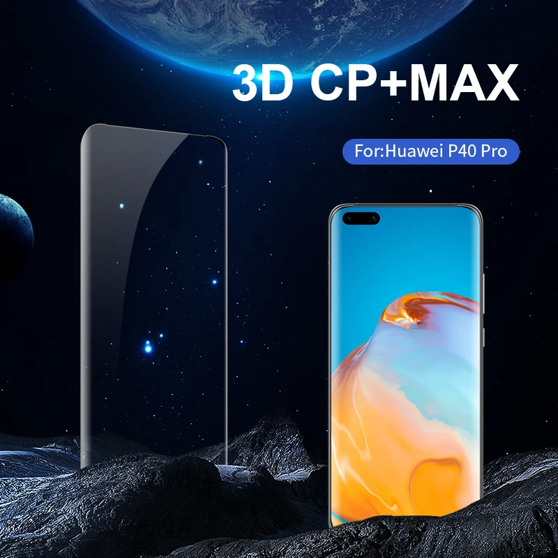 Закаленное стекло NILLKIN 3D CP + MAX 2.5D с защитой от взрывов и полным покрытием для Huawei P40