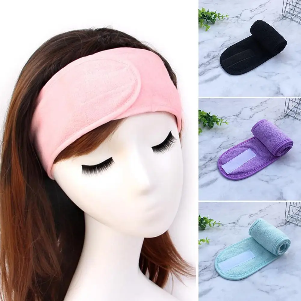 

Cosmetic Wrap Tiara Turban Face Wash Adjustable Yoga Women Toweling Bath Hairband Makeup Headbands SPA Salon Accessories