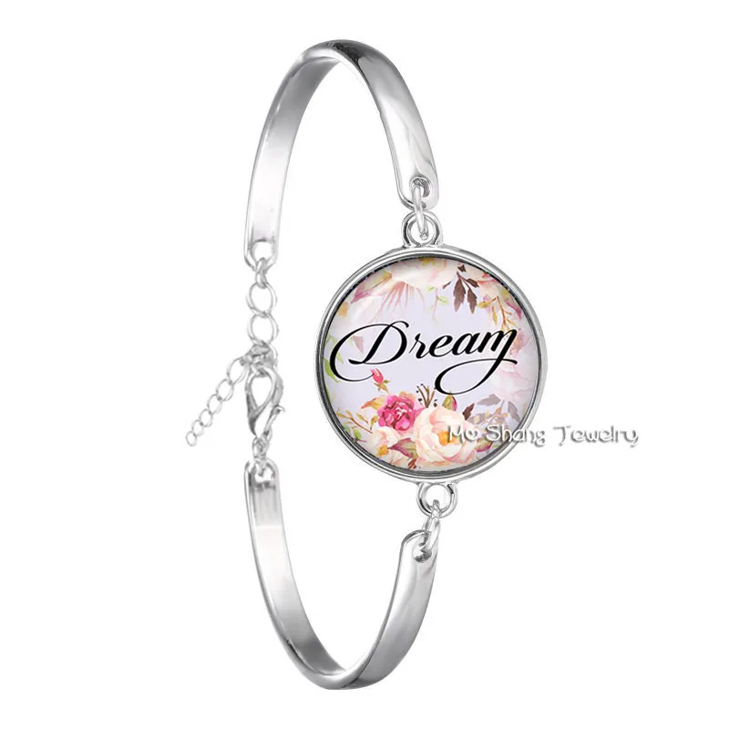 Браслет с надписью Beauty Love Hope Believe 18 мм браслет со стеклянным куполом и для женщин