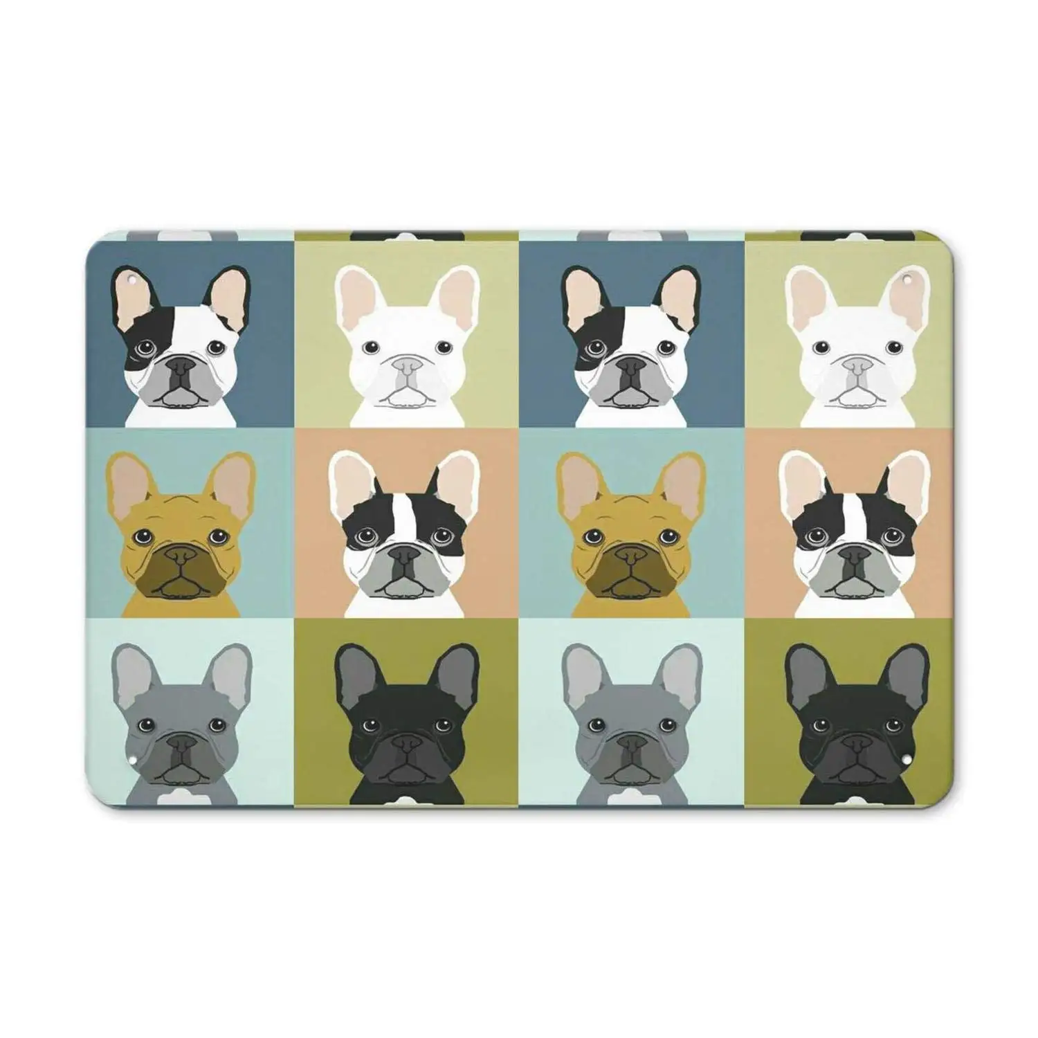 

Tin Sign French Bulldog Illustration Funny Metal Decor Nostalgic Cool Boston Animal Dog Boxer Boston Terrier Wonderful Poster