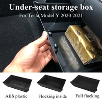 for tesla model y 2020 2021 under seat storage box easy installation organizer box car modificat interior accessories
