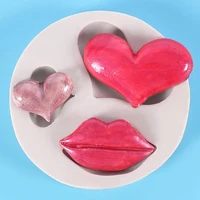 fondant mold non stick easy to demold silicone heart shape diy craft cake mold baking accessories