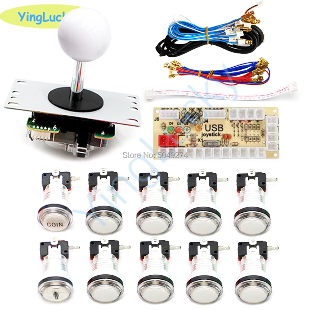 Zero Delay Arcade DIY kit части Аркады Связки sanwa Джойстик 5 в led кнопка USB к ПК/Raspberry Pi