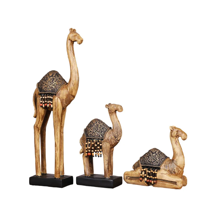 

Creative Ornament Resin Handicraft South East Asia Imitation Wood Camel TV Cabinet Living Room Desktop Ornaments Home Decore