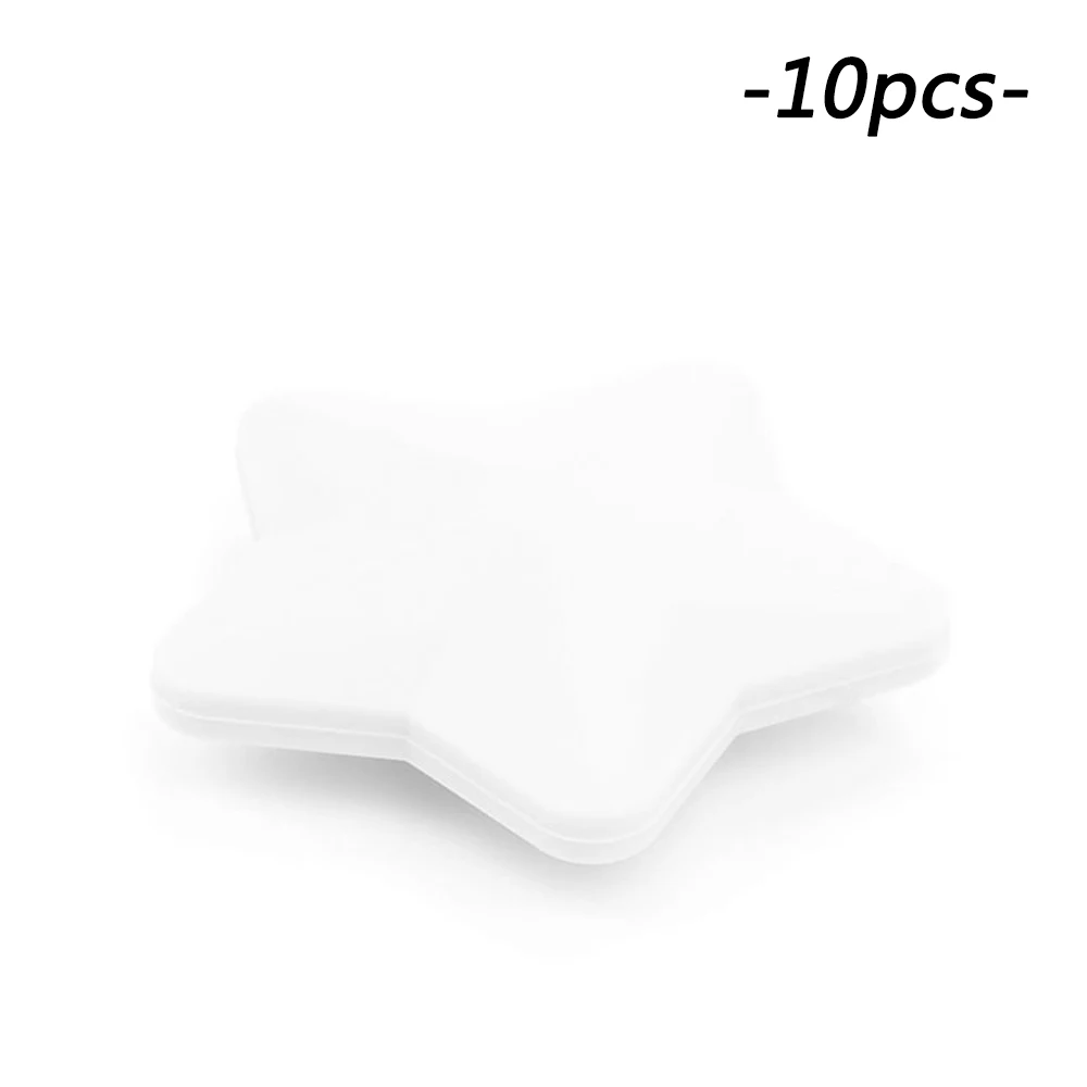 Snow LOFCA 10 шт. силиконовые бусины Мягкие Детские Прорезыватели для зубов Diy ювелирные изделия браслет колье и кулон детский Прорезыватель силиконовая звезда - Цвет: Snow