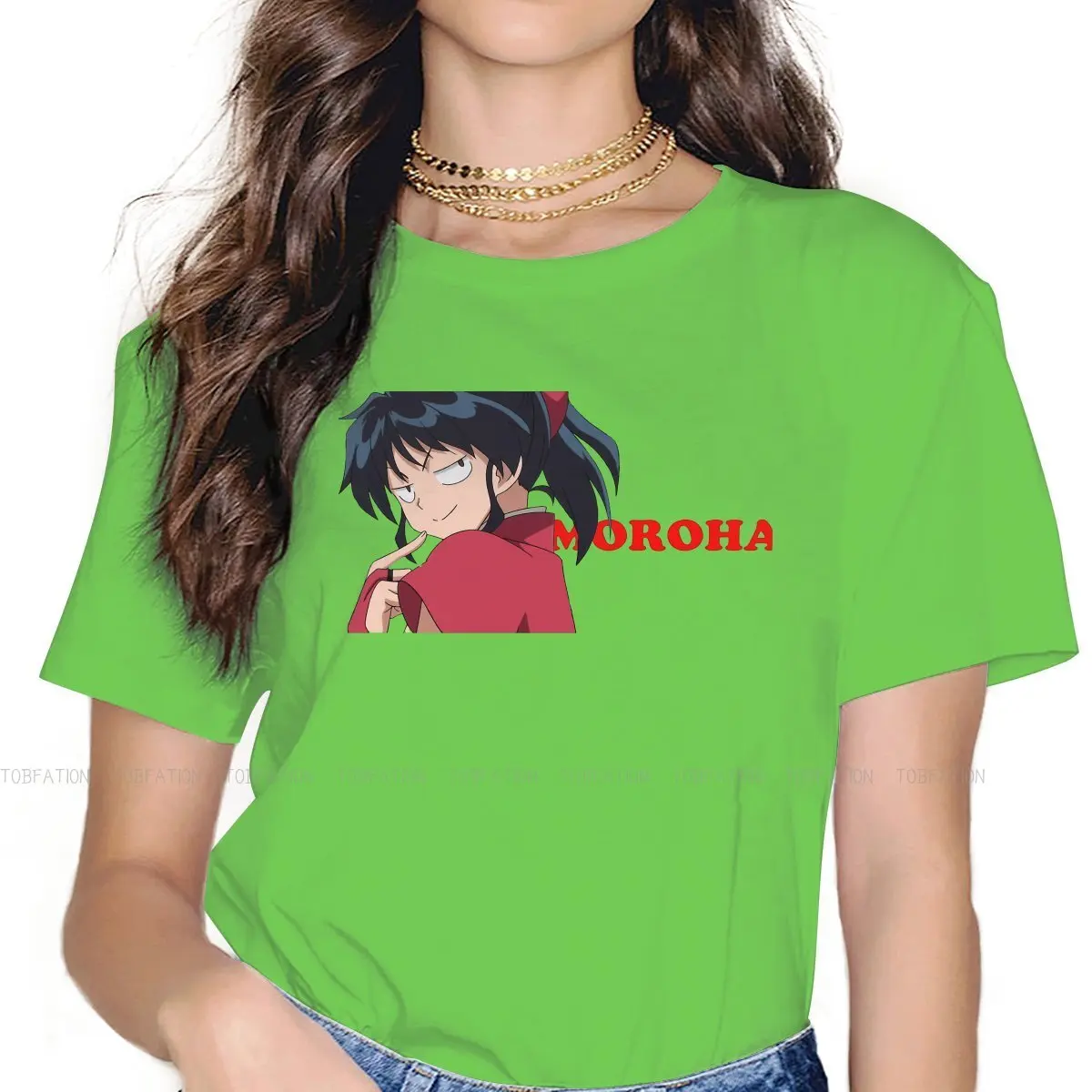 

Yashahime Princess Half Demon TShirt for Woman Girl Moroha Basic Leisure Tee T Shirt Novelty Trendy