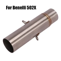 for benelli 502x motorcycle stainless steel mid pipe escape connect section 51mm link tube slip on modified