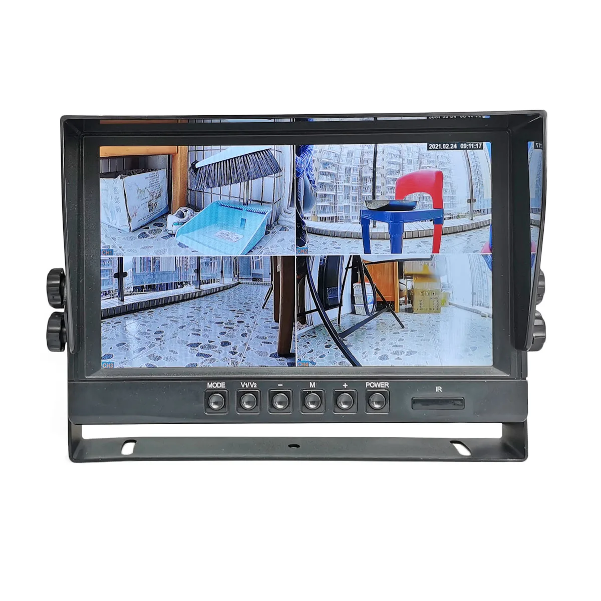 DIYSECUR 9-дюймовый AHD IPS 1024x800 HD Автомобильный монитор Монитор заднего вида Поддержка