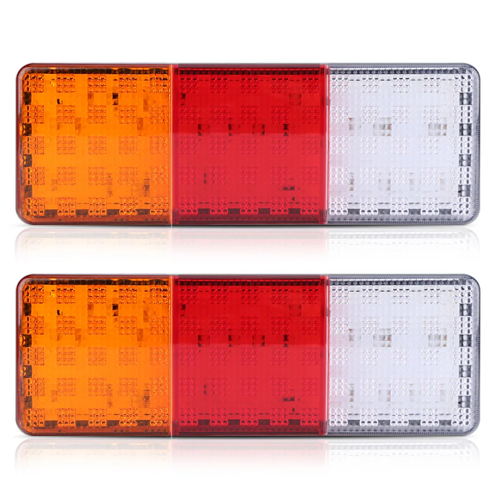 

2 x 12V 75-LED Truck Trailer Boat Rear Tail Brake Reverse Taillight Indicator Lamp Waterproof