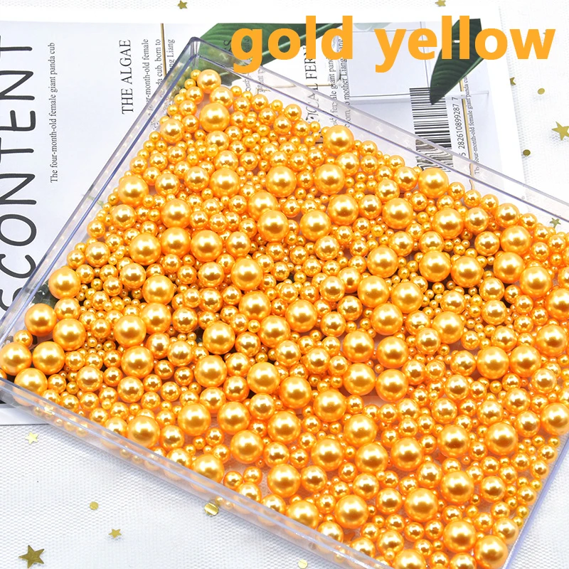 Бусины из абс пластика с имитацией под жемчуг круглые украшения без отверстий