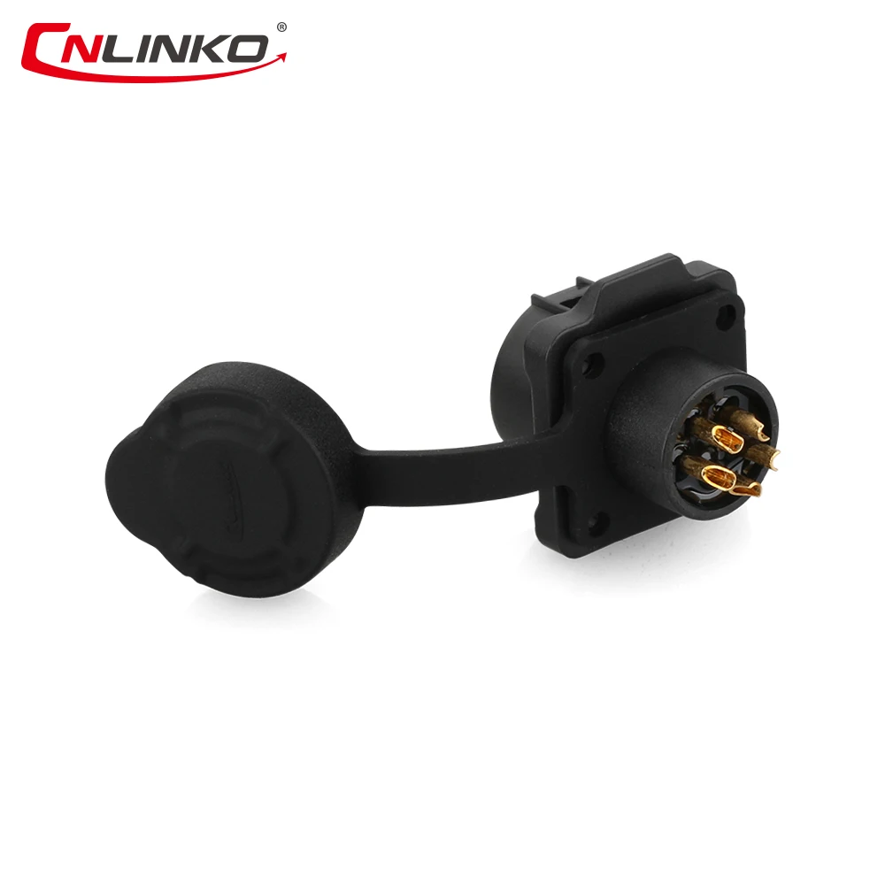 M12 Cnlinko позолоченный 5pin электрический пластиковый круглый IP67 разъем мужской женский стыковый разъем для светодиодной ленты света
