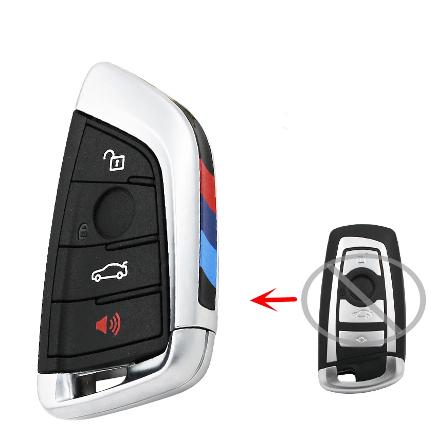 Черный 3 + 1 кнопки умный дистанционный ключ брелок от машины 315 МГц 7953P чип для BMW 2 4