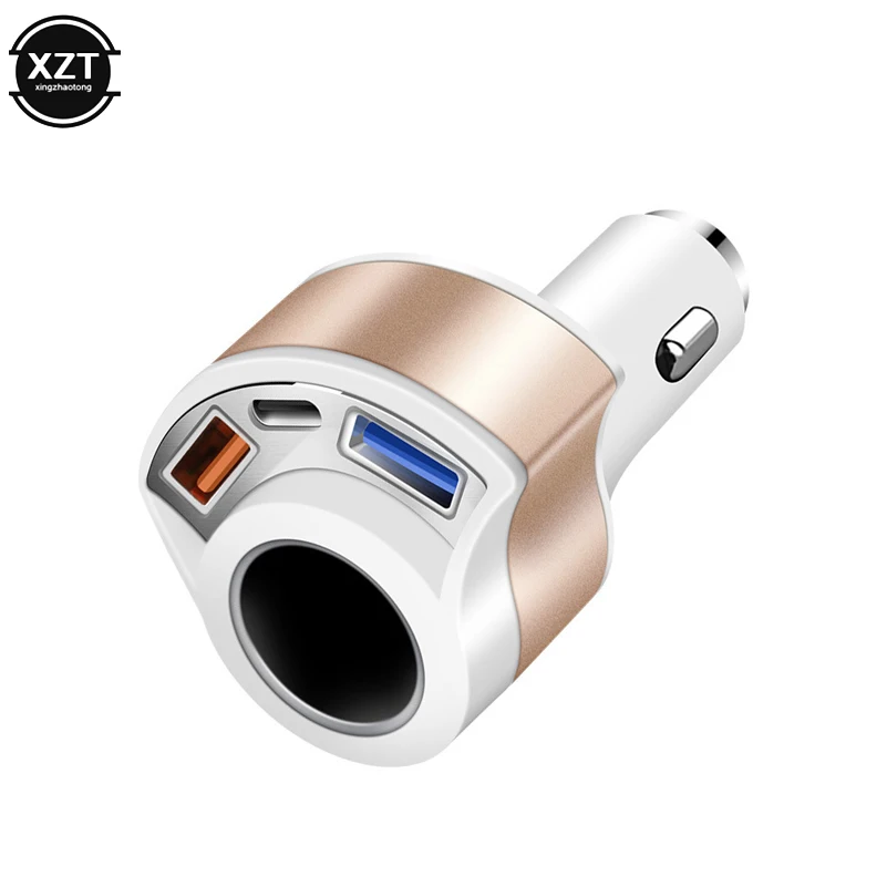Автомобильное зарядное устройство QC3.0 Быстрая зарядка USB Тип C мобильный телефон 3