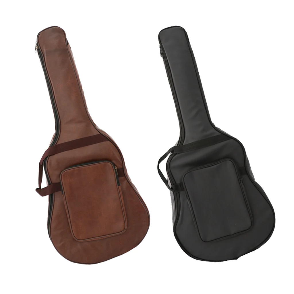 

40'' 41'' Acoustic Guitar Gig Bag Case PU Leather Bag for Beginner Guitar Lover