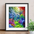 5D DIY Алмазная мозаика камни в форме ромба красочные дерево Алмазная картина вышивка продажи Стразы изображение домашний Декор подарок