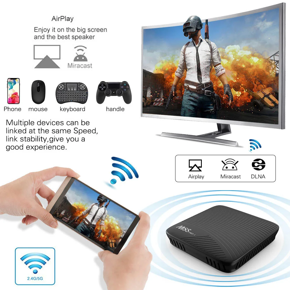 Mecool M8S PRO L Smart tv Box Android 7,1 S912 3 ГБ ОЗУ 16 Гб ПЗУ 4K 3D 1080P телеприставка IP tv Box