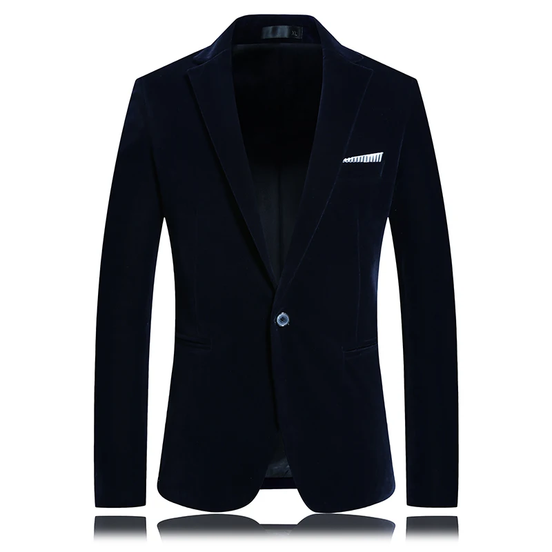 

Pure Color Men's Suit Jacket Size S-3XL, Fashion Business Casual Blazer, Corduroy Fabric Groom Wedding Dress Coat