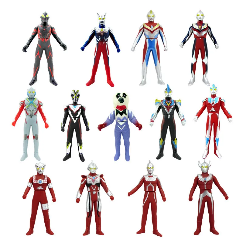 13 см UItraman подвижные Мягкие Гелевые игрушки для детей Belial Ginga Tiga Mebius Zero UltraSeven