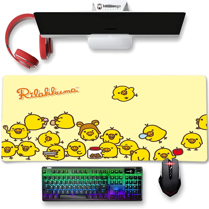 

Rilakkuma Kawaii аксессуары коврики для мыши Офисный Компьютерный Настольный коврик для геймеров большой коврик для мыши Коврик для компании на ст...