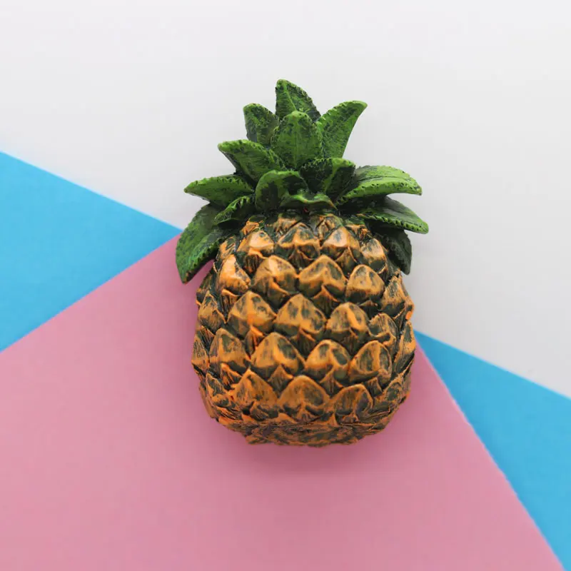 Магнит на холодильник фрукты ананас дети как желтые художественные изделия resion
