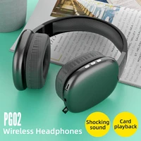 pg02 headphones bluetooth noise cancelling headset wireless hifi stereo type c foldable headphone with microphone