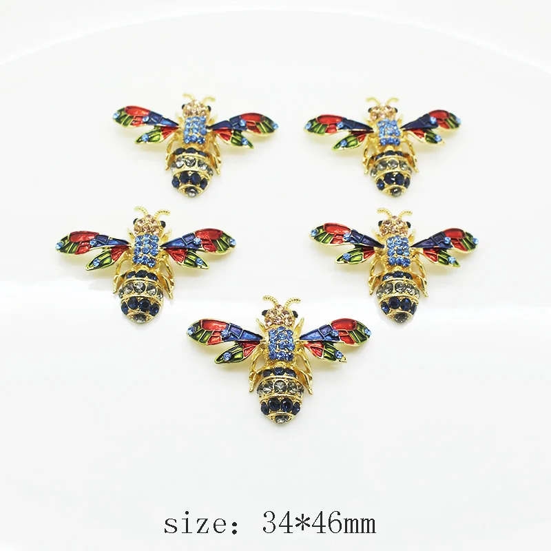 Высокое качество! 5 шт. очень яркое украшение в виде пчелы из цинкового сплава
