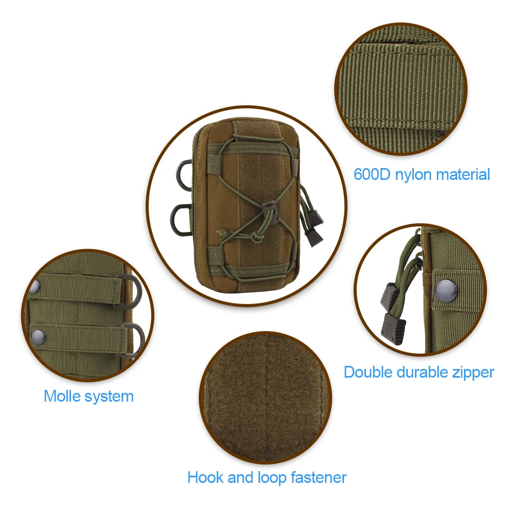 600D Тактический Molle Чехол портативный поясной ремень пакет Сумка военный телефонный чехол утилита охотничья сумка рюкзак жилет аксессуары сумки