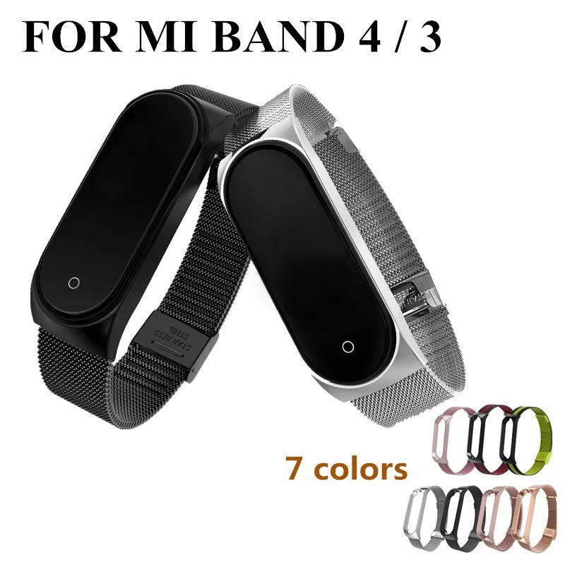 Mi band 4 металлический ремешок для Xiaomi mi Band 4 браслет Безвинтовой Xiaomi mi Band 4 браслет Correa Xio mi Band 4 браслет на запястье из стали