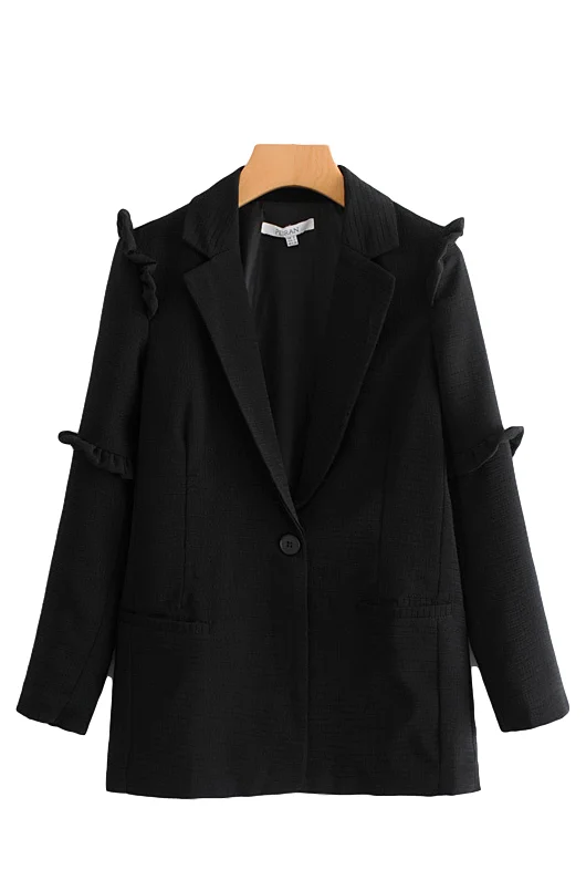 

Women's One-Button black blazer Suit zaraing-style za women 2020 sheining vadiming women female blazer Suit Jacket