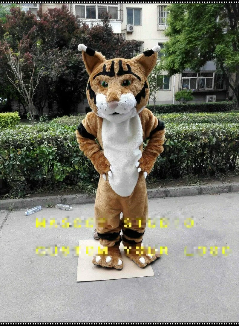 Костюм-талисман Wildcat синий карнавальный для Хэллоуина взрослых