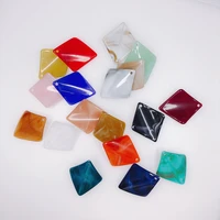 10 pieces lot diy retro smoky curved large diamond resin acrylic pendant earring earrings accessories other
