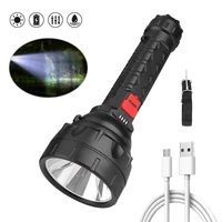 led strong light flashlight outdoor camping light waterproof torch lamp ultra long range high power flashlight usb rechargeable