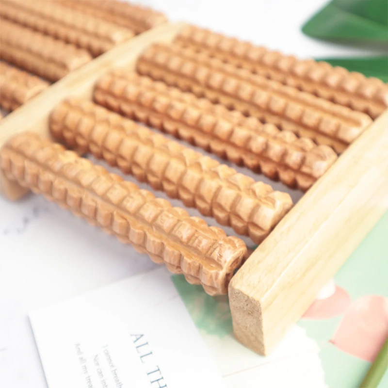 5 необработанные деревянные ноги Ролик древесины уход за рефлекторный массаж