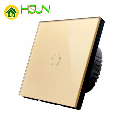 Сенсорный выключатель европейского стандарта 1 клавиша канал настенный