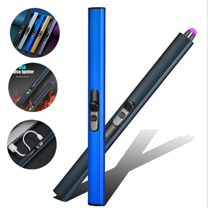 Портативная дуговая Зажигалка для барбекю USB ветрозащитная плазменная без огня