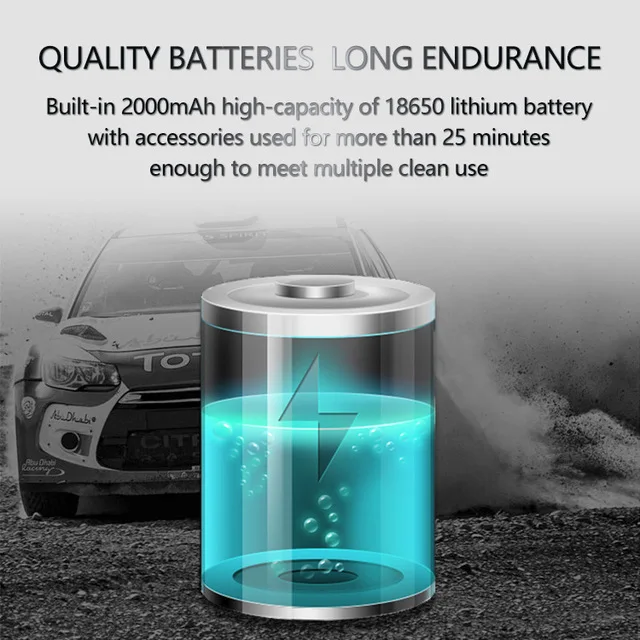 

Handheld Wireless Vacuum 120W 4500Pa Powerful Cyclone Suction Rechargeable Vacuum Cleaner Wet/Dry Dua Use Auto for Car Home