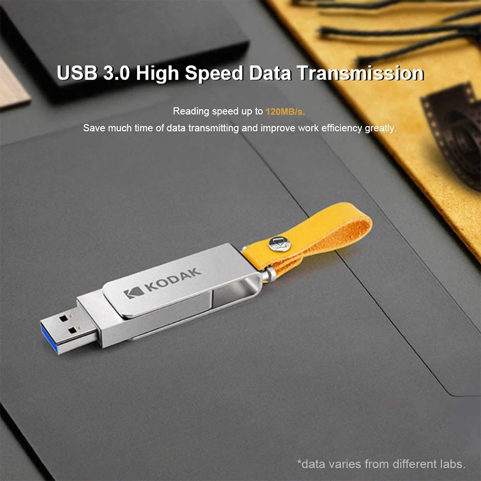 Металлический USB флеш-накопитель Kodak 3 0 32 ГБ 64 128 256 ручка со шнурком-накопитель OTG