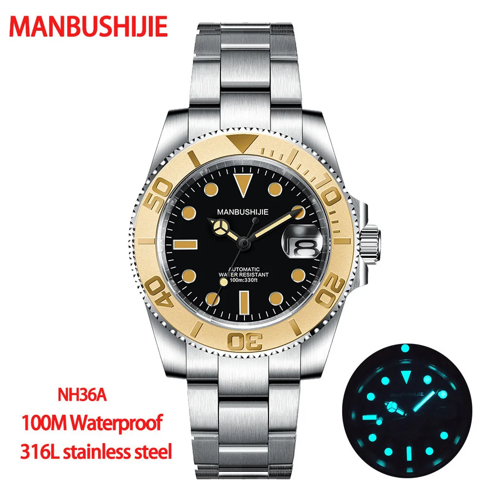 

Часы наручные мужские механические, брендовые Роскошные модные водонепроницаемые спортивные с датой и водостойкостью до 10 АТМ