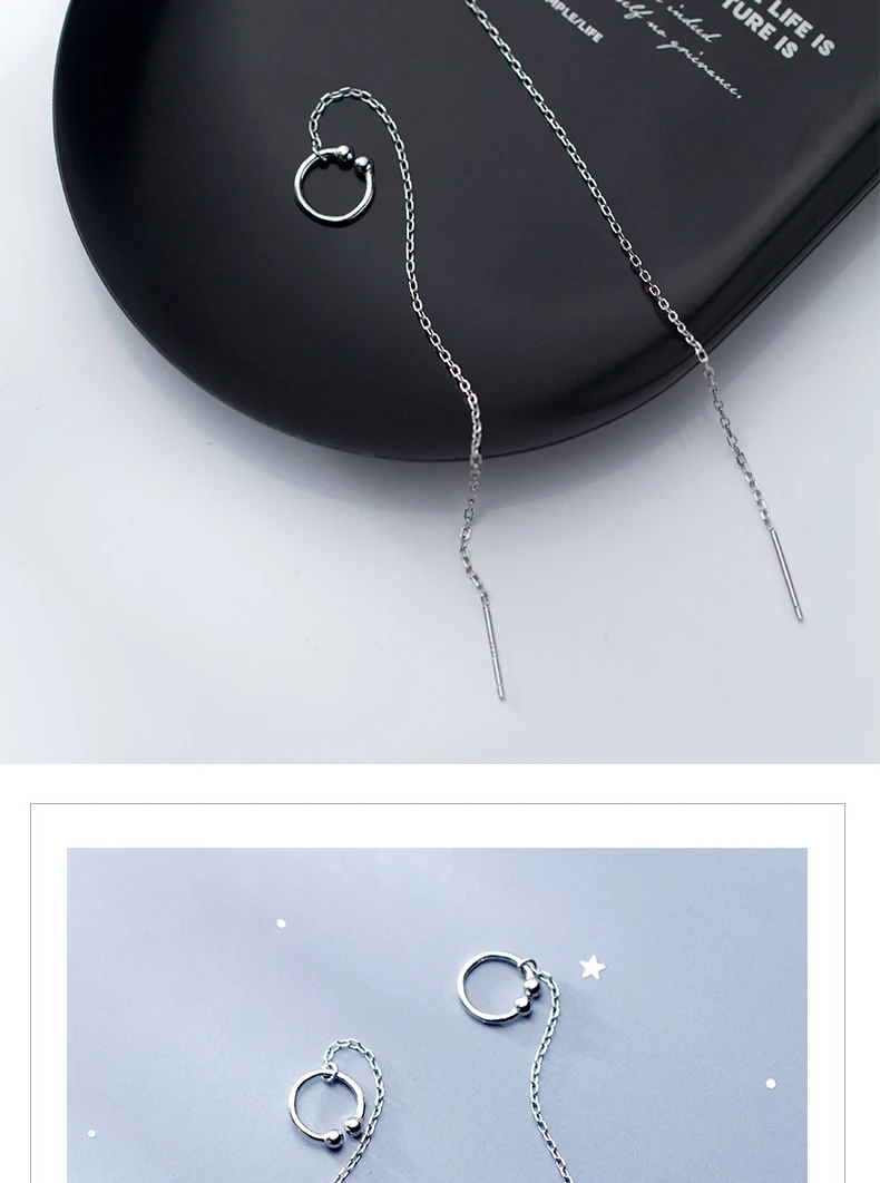 Серьги с кисточками Trusta, 925 пробы, серебряная свисающая связанная цепочка, серьги на клипсах, милые серьги для девушек, Женские Ювелирные изделия DS1563