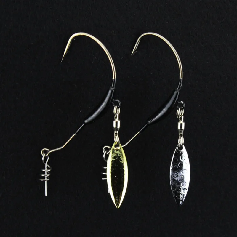 Кренк рыболовный крючок со свинцом с ложкой металлические блестки добавляют