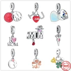 Новые оригинальные бусины из серебра 925 пробы, аксессуары, бусины-шармы в виде кота четырёхклевера, подходят для браслетов Pandora, серебро 925 пробы, женские Украшения сделай сам