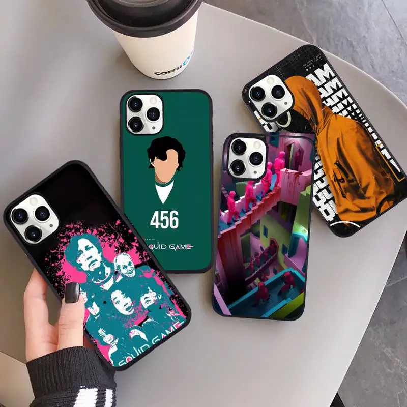 

Squid Game Phone Case for iPhone 13 12 11 mini pro XS MAX 8 7 6 6S Plus X SE 2020 XR