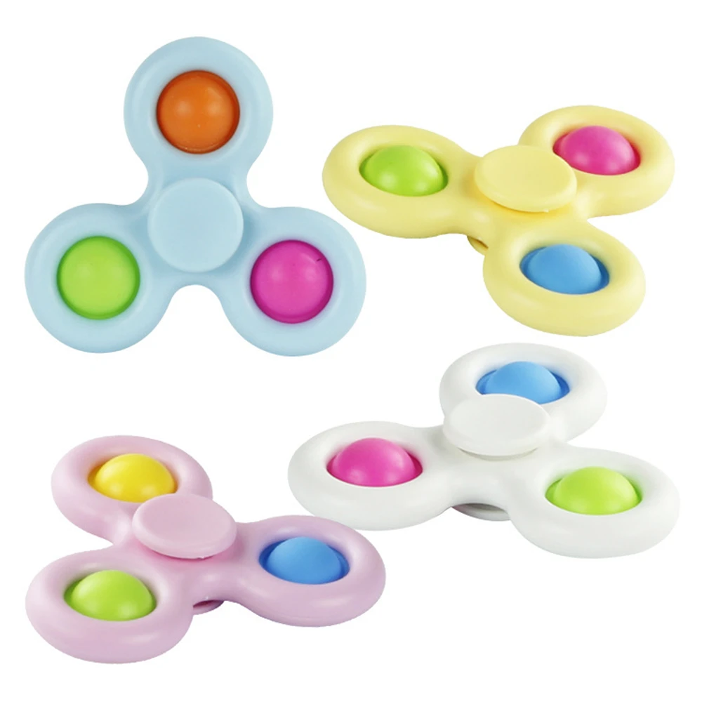 

Cute Plastic Spinners Squeeze Simple Dimple Soft Ball Decompression Toys Children Hand Fidget Spinner Toy Stress Relief Kid Gift