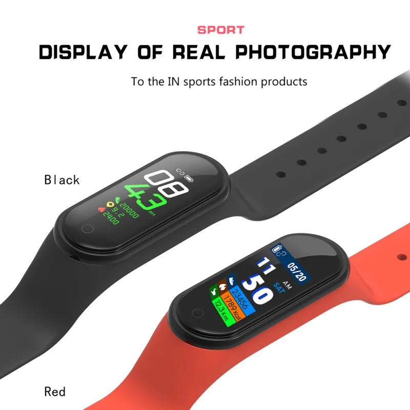 

M4S Smart Band Wristband Heart Rate/Blood/Pressure Monitor Pedometer Sports Bracelet Health Fitness Band
