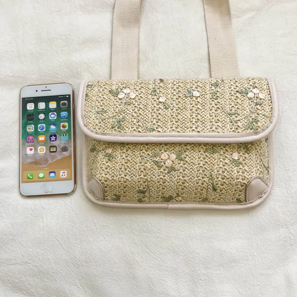 Женская сумка-мессенджер 2019 Новая модная тканая соломенная сумка на одно плечо
